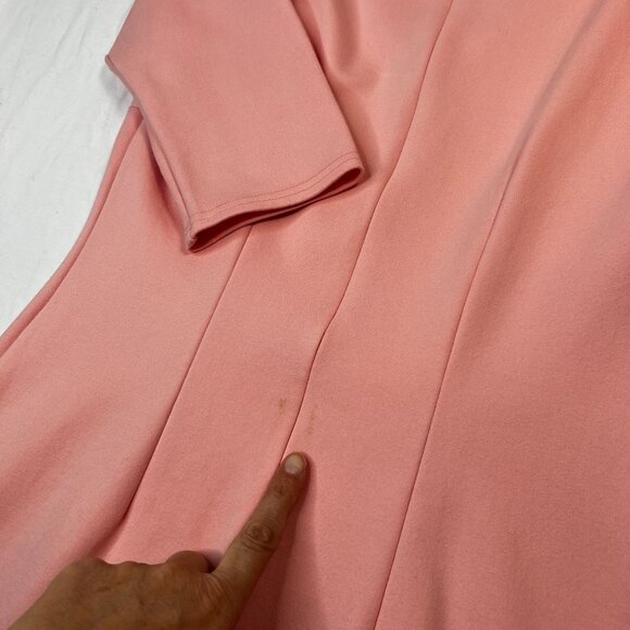 Chloe Kristyn by Bettina Maggie Ponte Knit Dress Midi half sleeve Light Pink Med - Picture 15 of 16